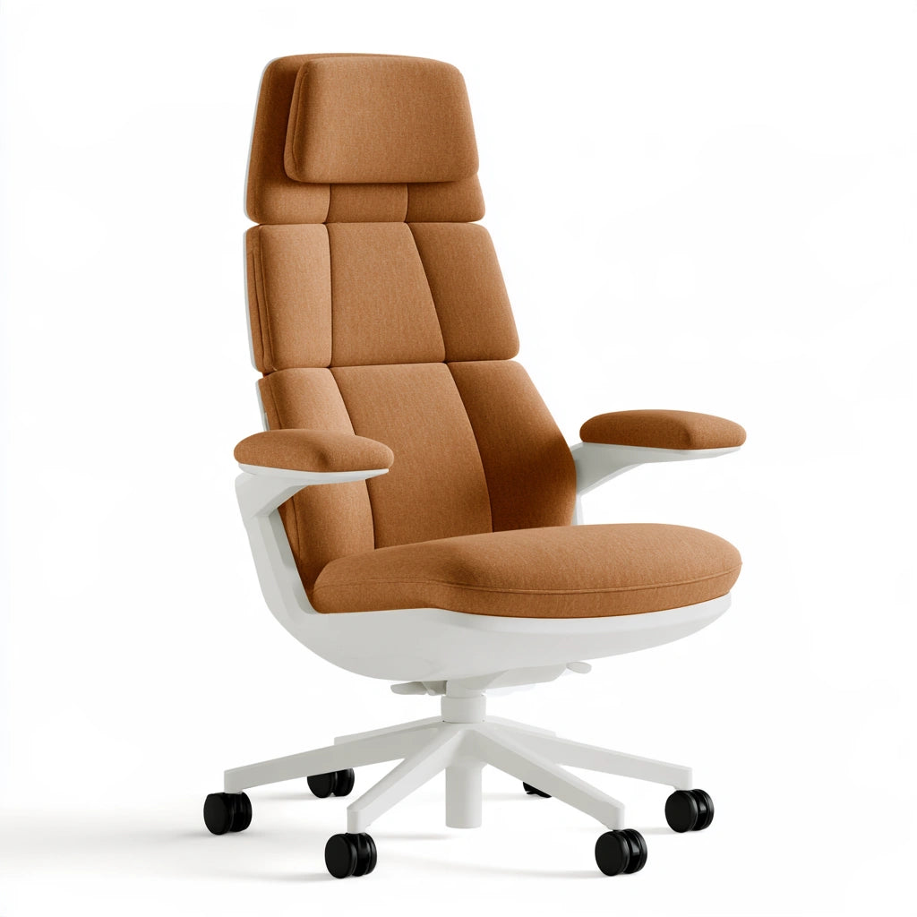 Poltrona ergonomica da ufficio dalle linee essenziali, colore grigio